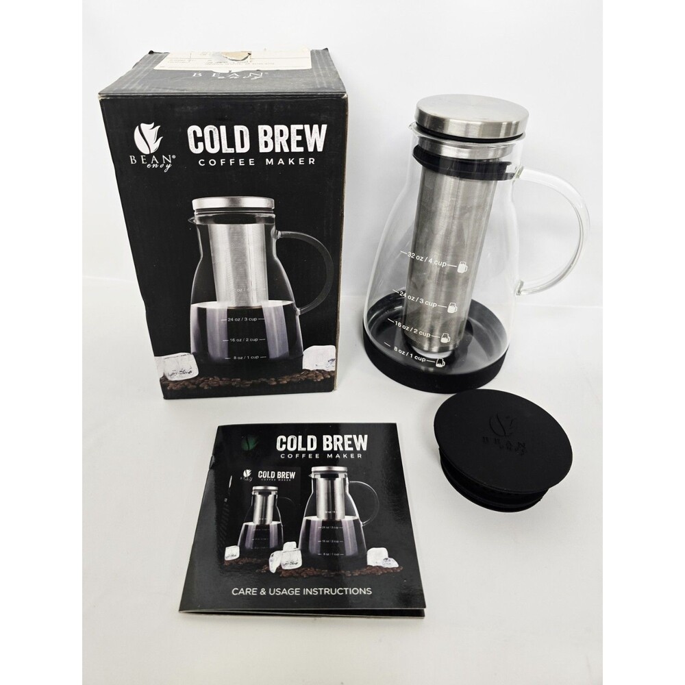 Bean Envy Pour Over Cold Brew Coffee Maker Instructions Complete Open Box